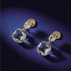 Cubic zirconia clip on earrings